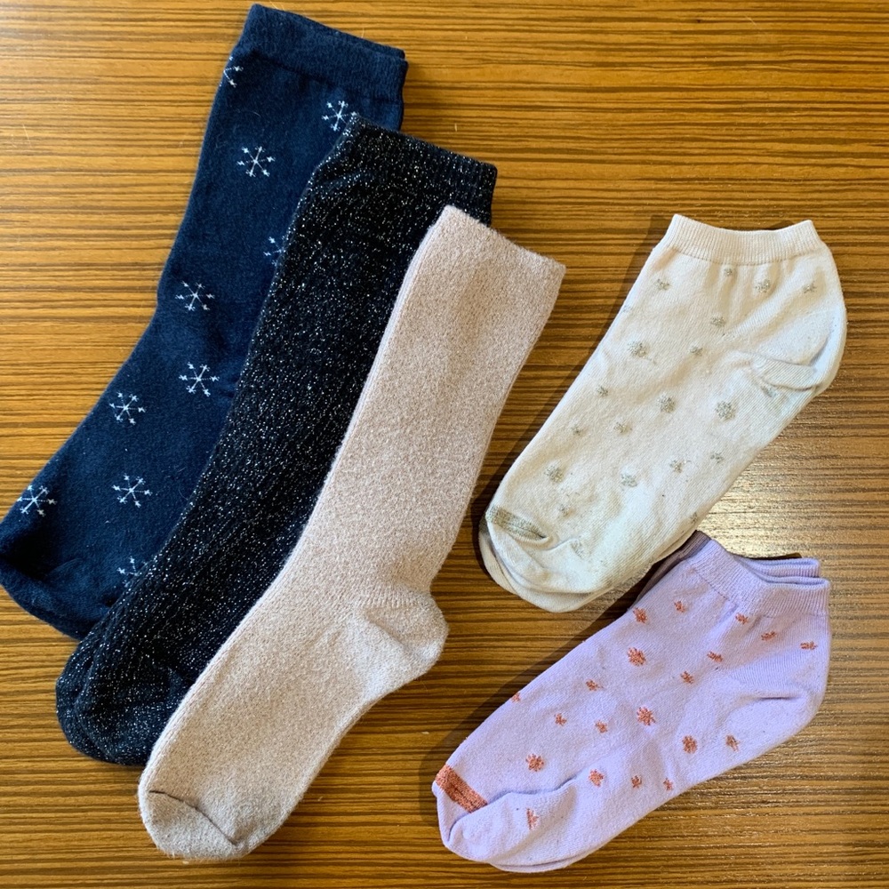 Lot Five Pairs Women’s Madewell & J. Crew Socks